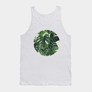 Abstract Monstera Leaves Painting 2 Tank Top